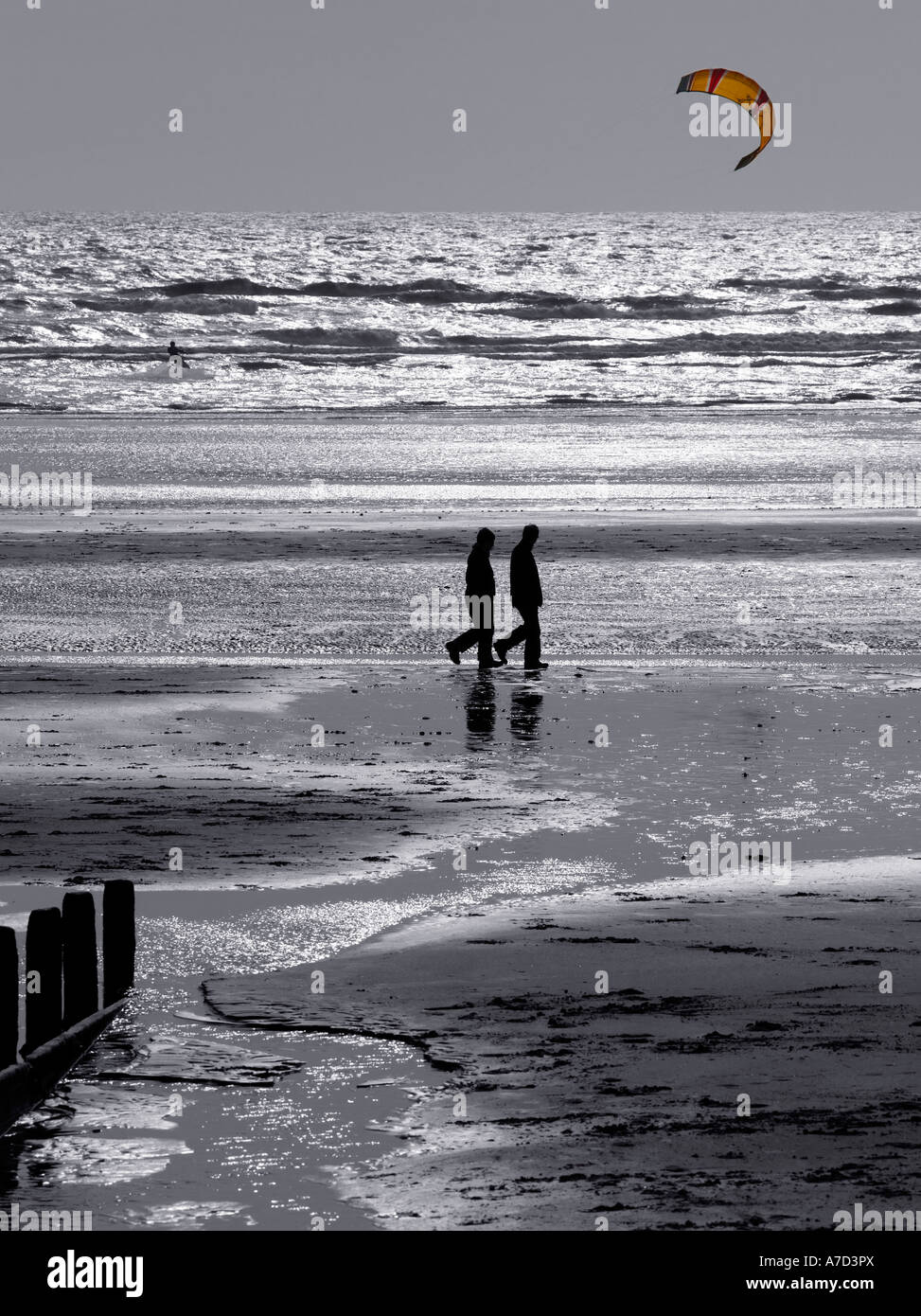 Camber Sands, Manche Banque D'Images