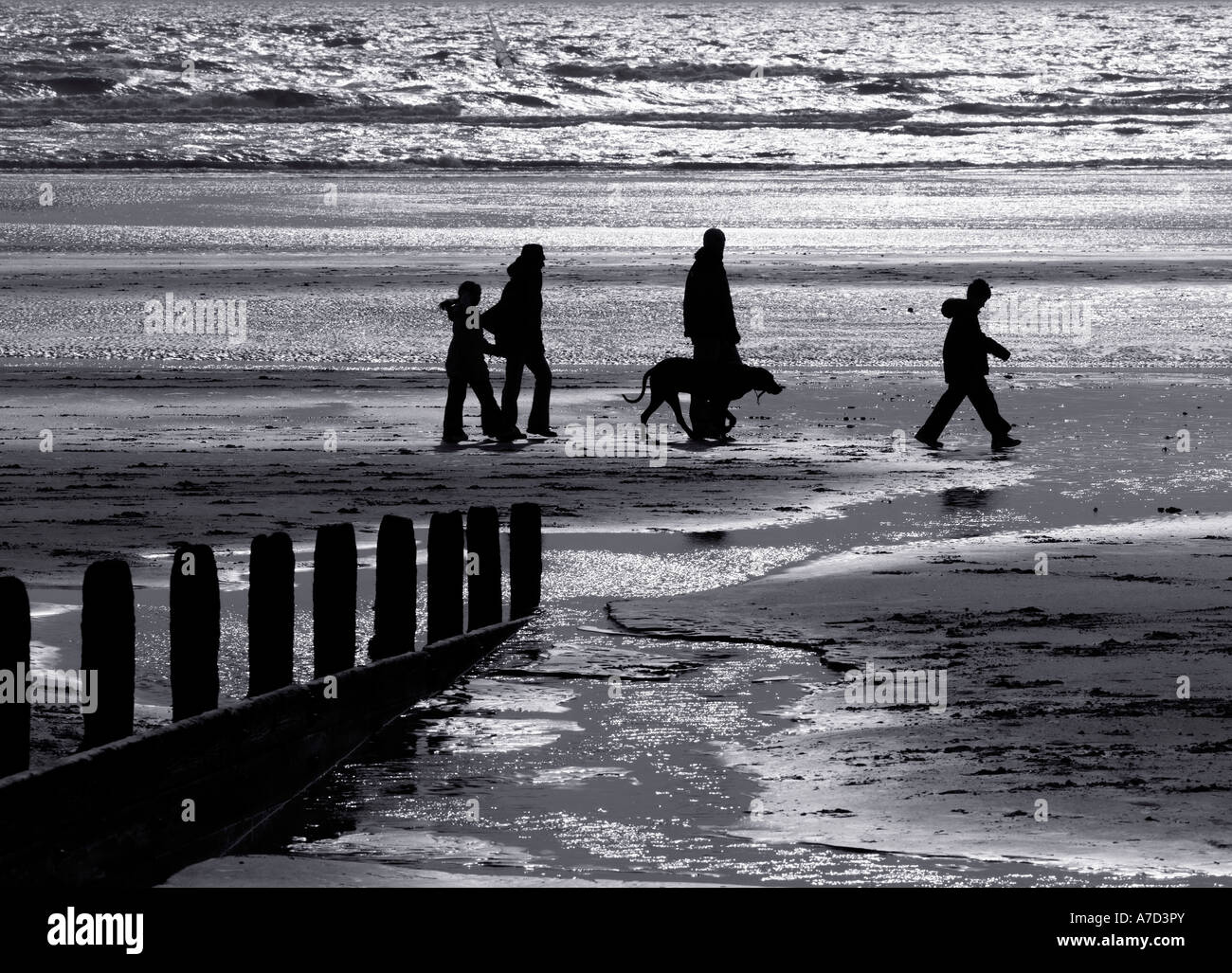 Camber Sands, Manche Banque D'Images