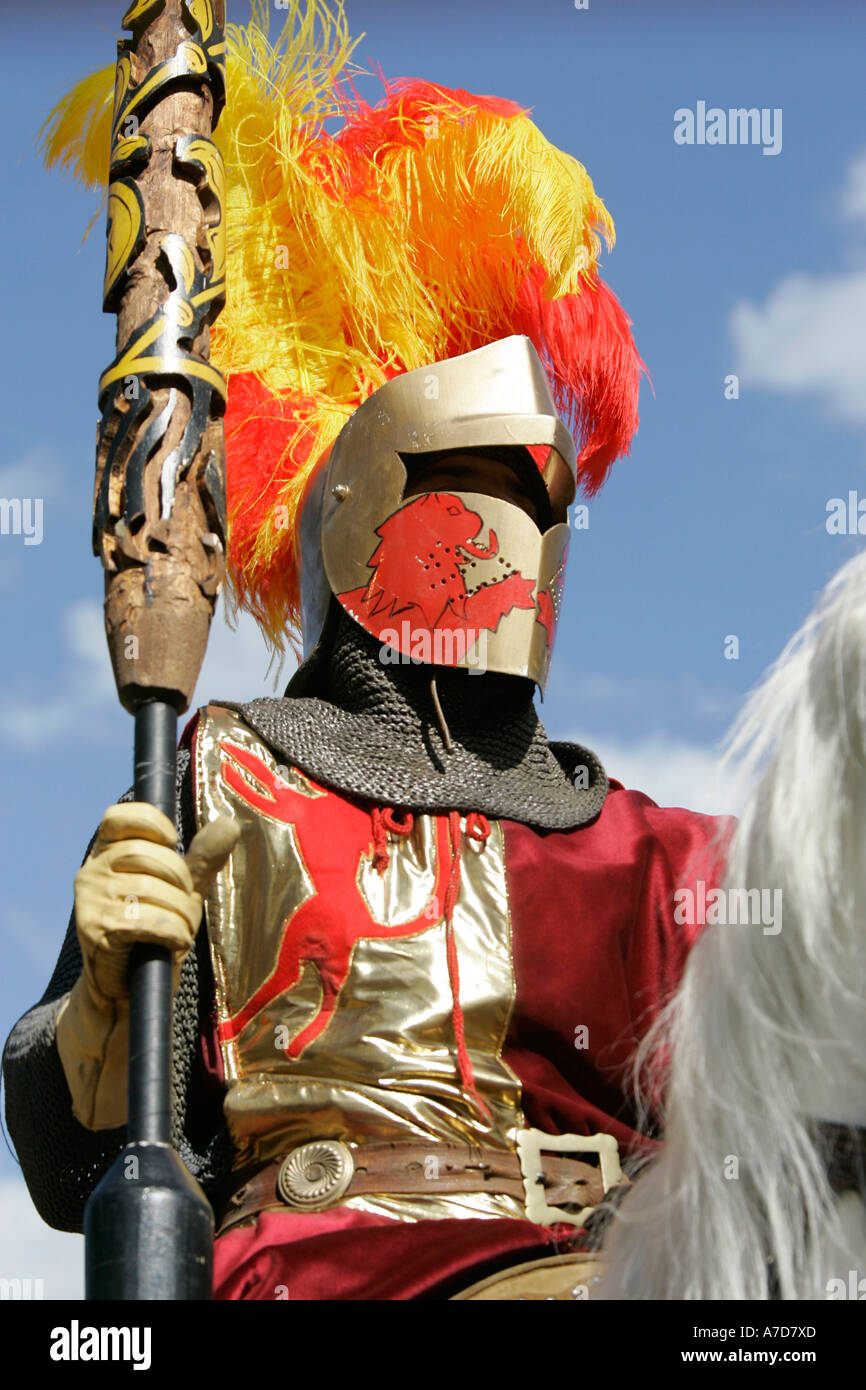 Kaltenberg, GER, 03. Juillet 2005 - Knight joue à Munich à proximité Kaltenberg. Banque D'Images