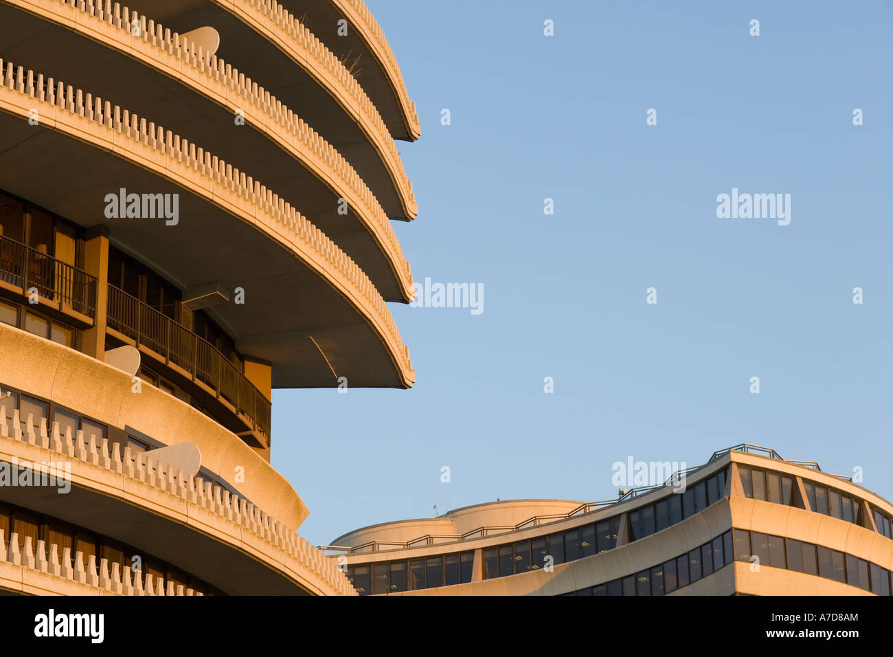 Le complexe du Watergate Washington DC US USA détail. Banque D'Images