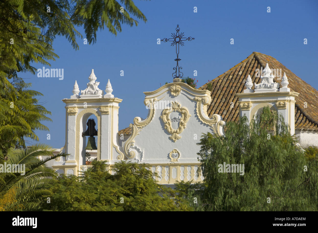 Détail de l'Église, Tavira Banque D'Images