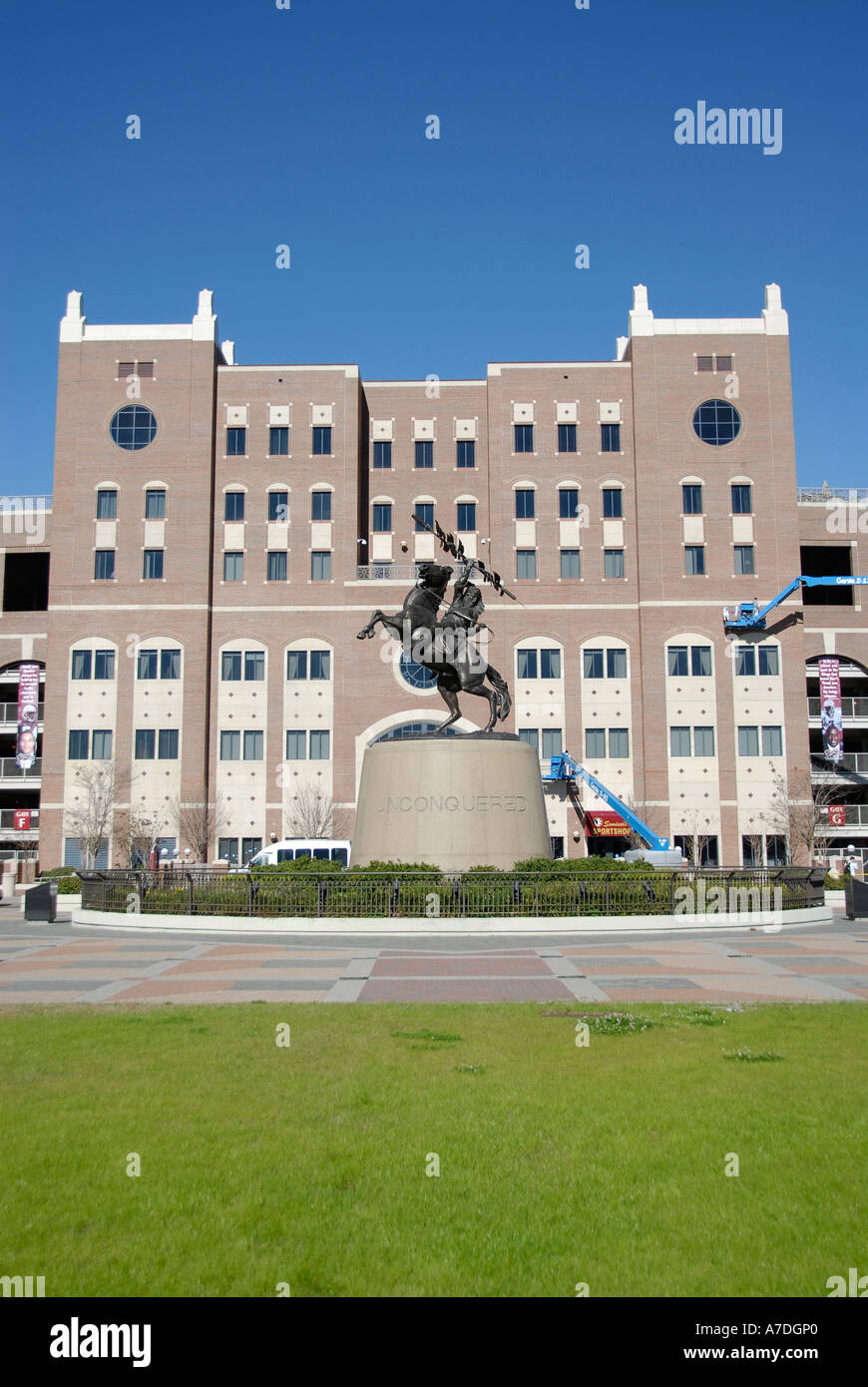 S Doak Campbell Football Stadium et centre d'information sur le campus de l'Université d'État de Floride Floride Tallahassee FL Seminoles Banque D'Images