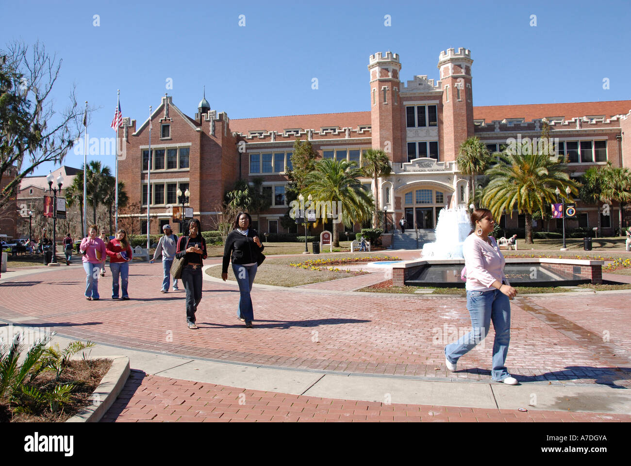 Les activités des étudiants sur le campus de l'Université d'État de Floride Floride Tallahassee FL Seminoles Banque D'Images