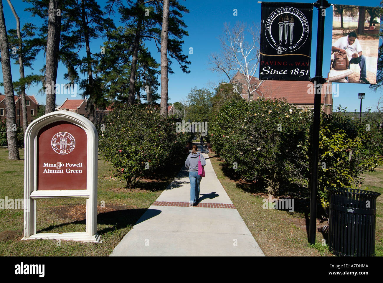 Les activités des étudiants sur le campus de l'Université d'État de Floride Floride Tallahassee FL Seminoles Banque D'Images