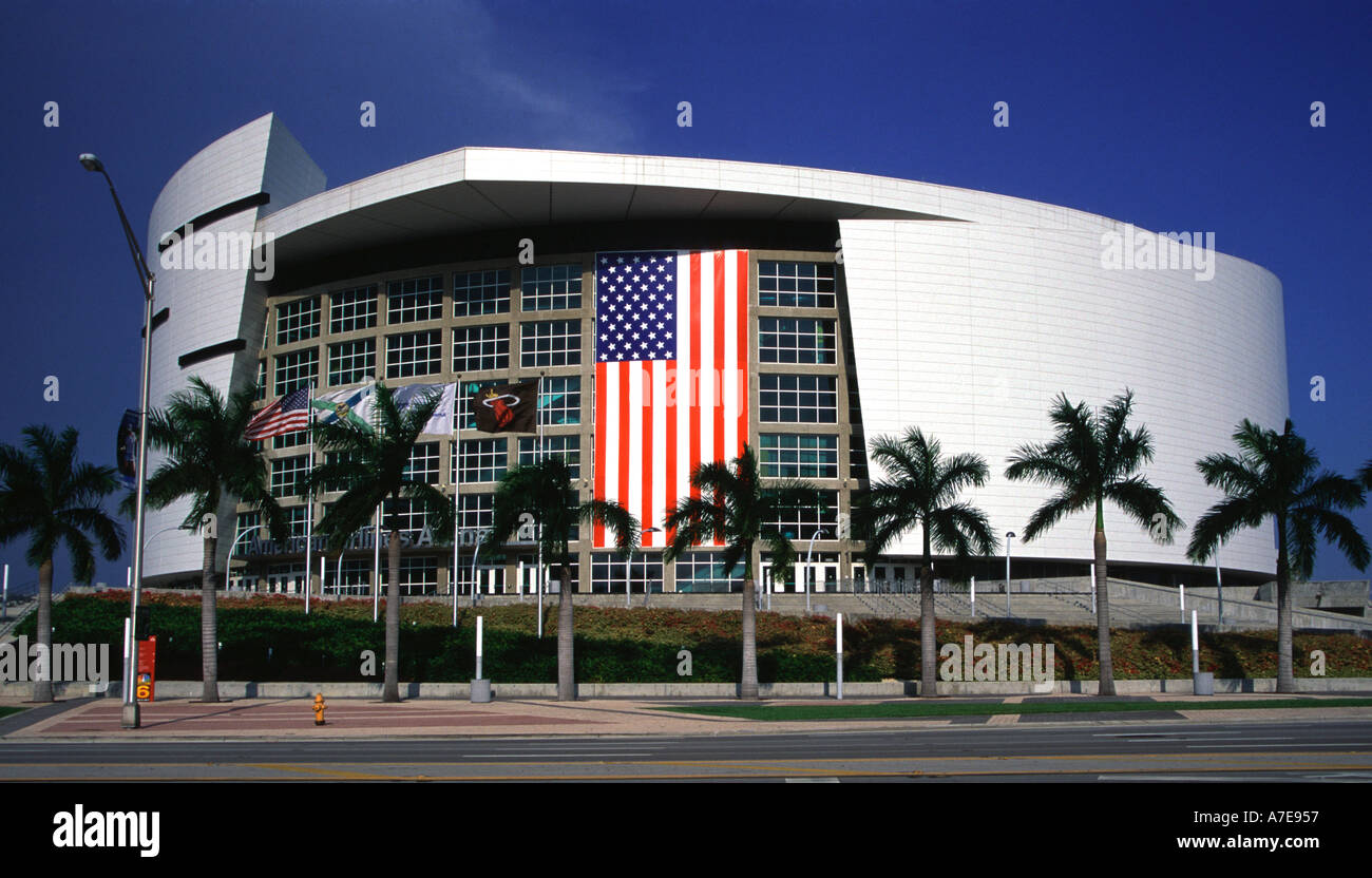 American Airlines Arena Miami Floride USA lieu de divertissement et de sports Banque D'Images