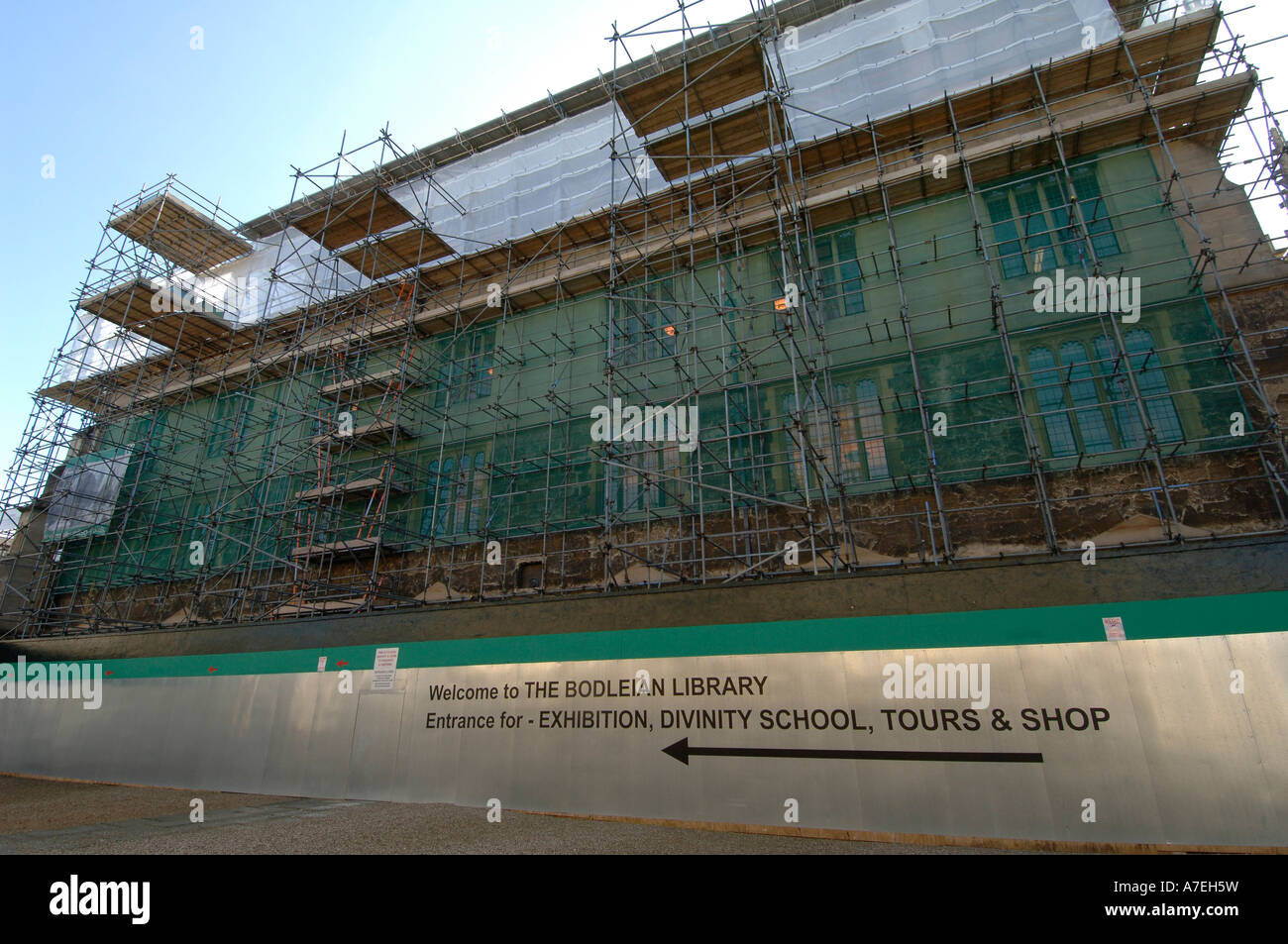 La Bibliothèque Bodlean est rénové en Oxford UK Banque D'Images