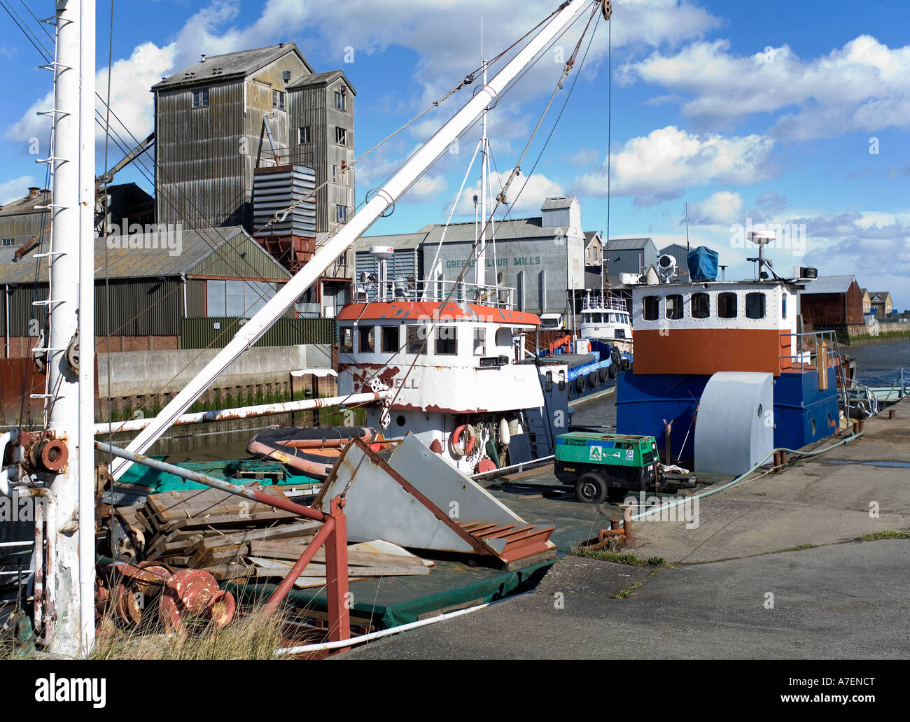 Les navires amarrés Essex Maldon Banque D'Images