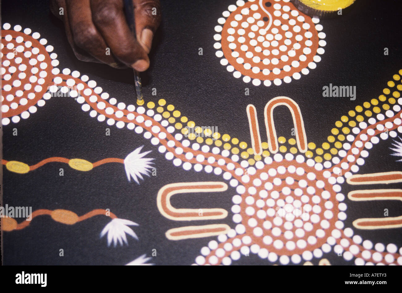 L'art autochtone de l'Australie centrale Banque D'Images