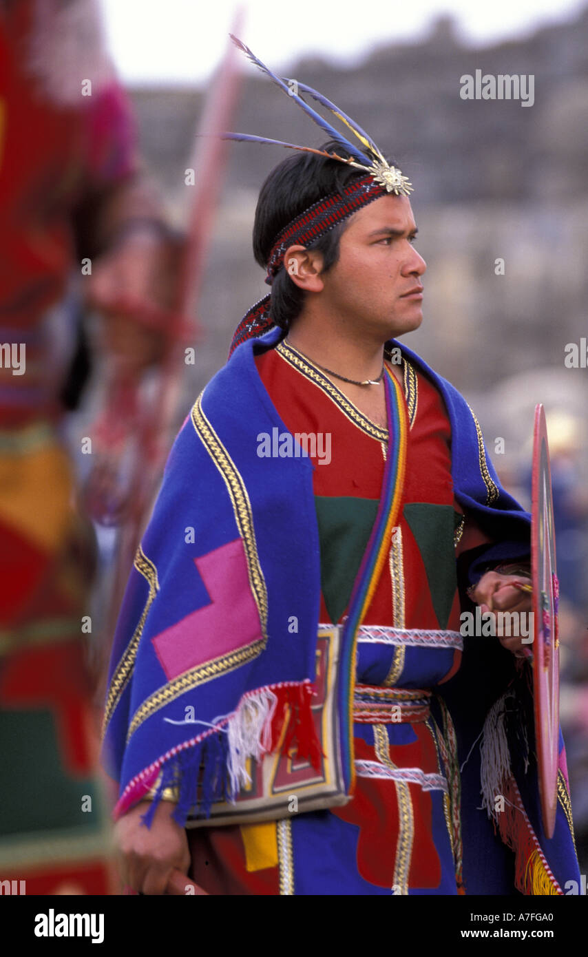 SA, Pérou, Cusco, interprète à l'Inti Raymi festival (MR) Banque D'Images