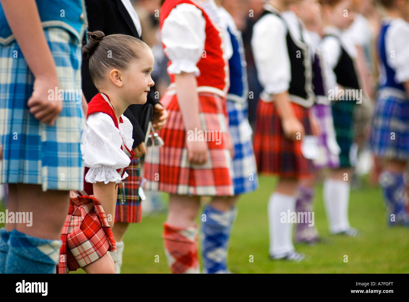 Danseurs écossais dans la région de Inverness, Écosse Banque D'Images