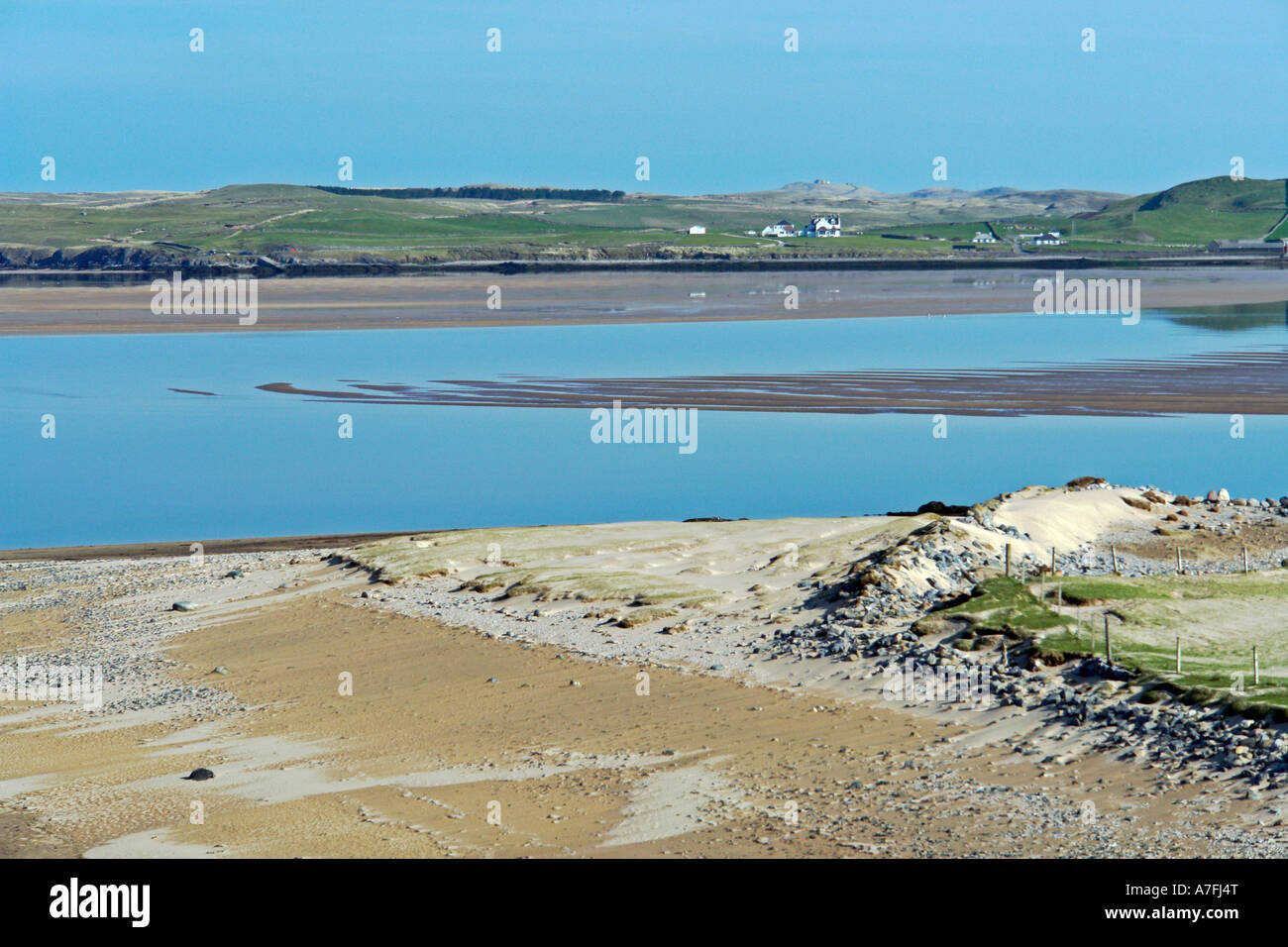 Kyle of Durness sands et baie de règlement dans Keoldale Banque D'Images