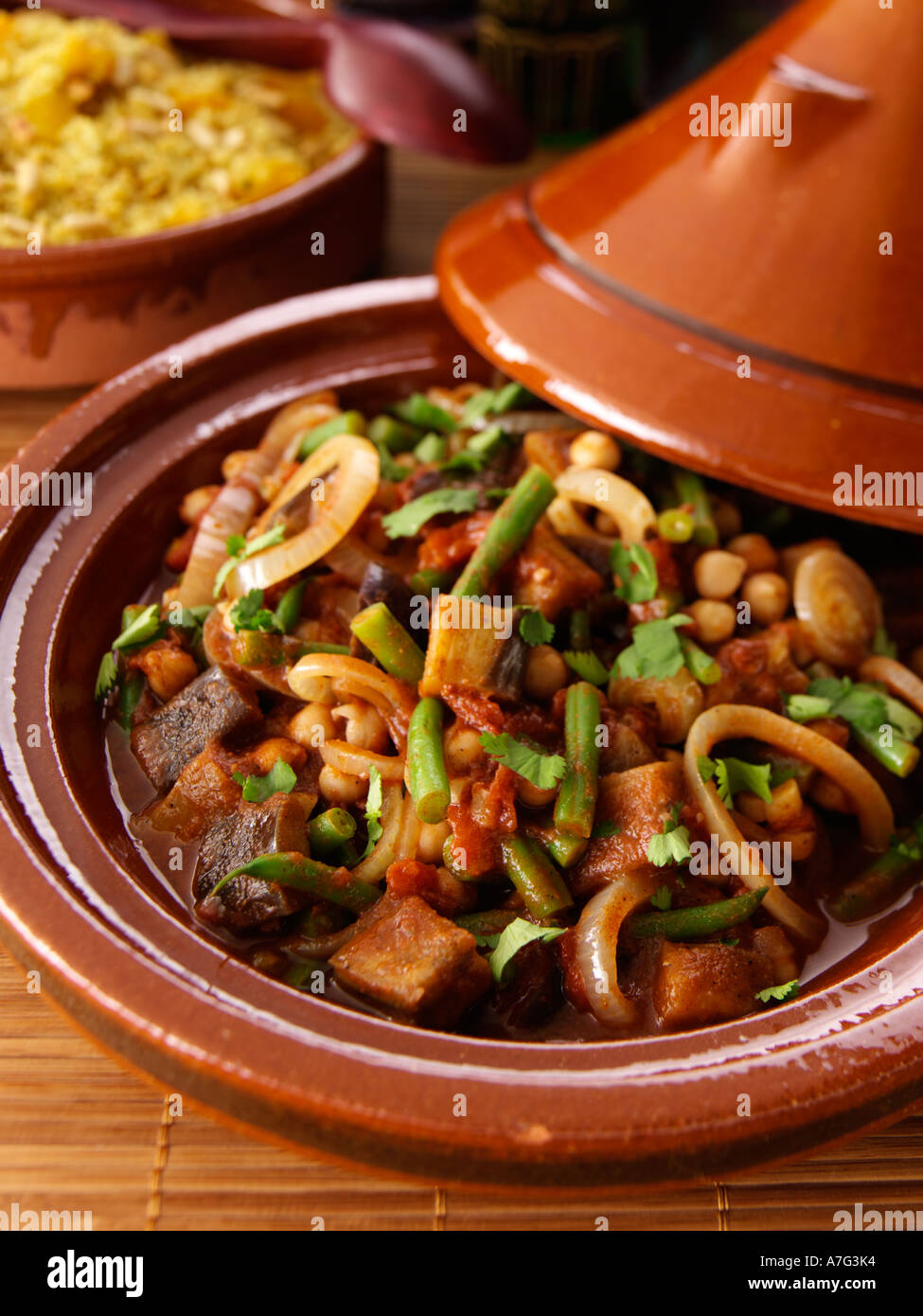 Tajine d'agneau marocain Banque D'Images