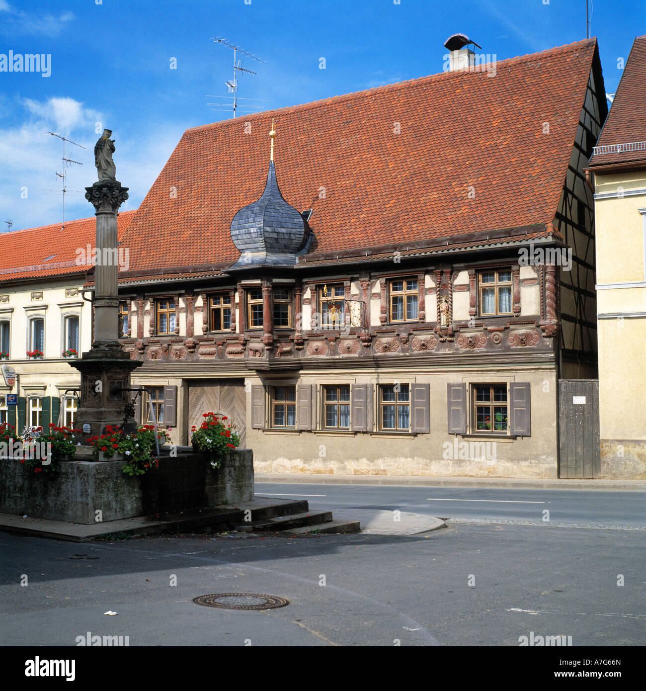 Dillingsches Haus, Zunfthaus der Brauer und Maelzer à Schesslitz, Fraenkische Suisse, Bayern, Oberfranken Banque D'Images