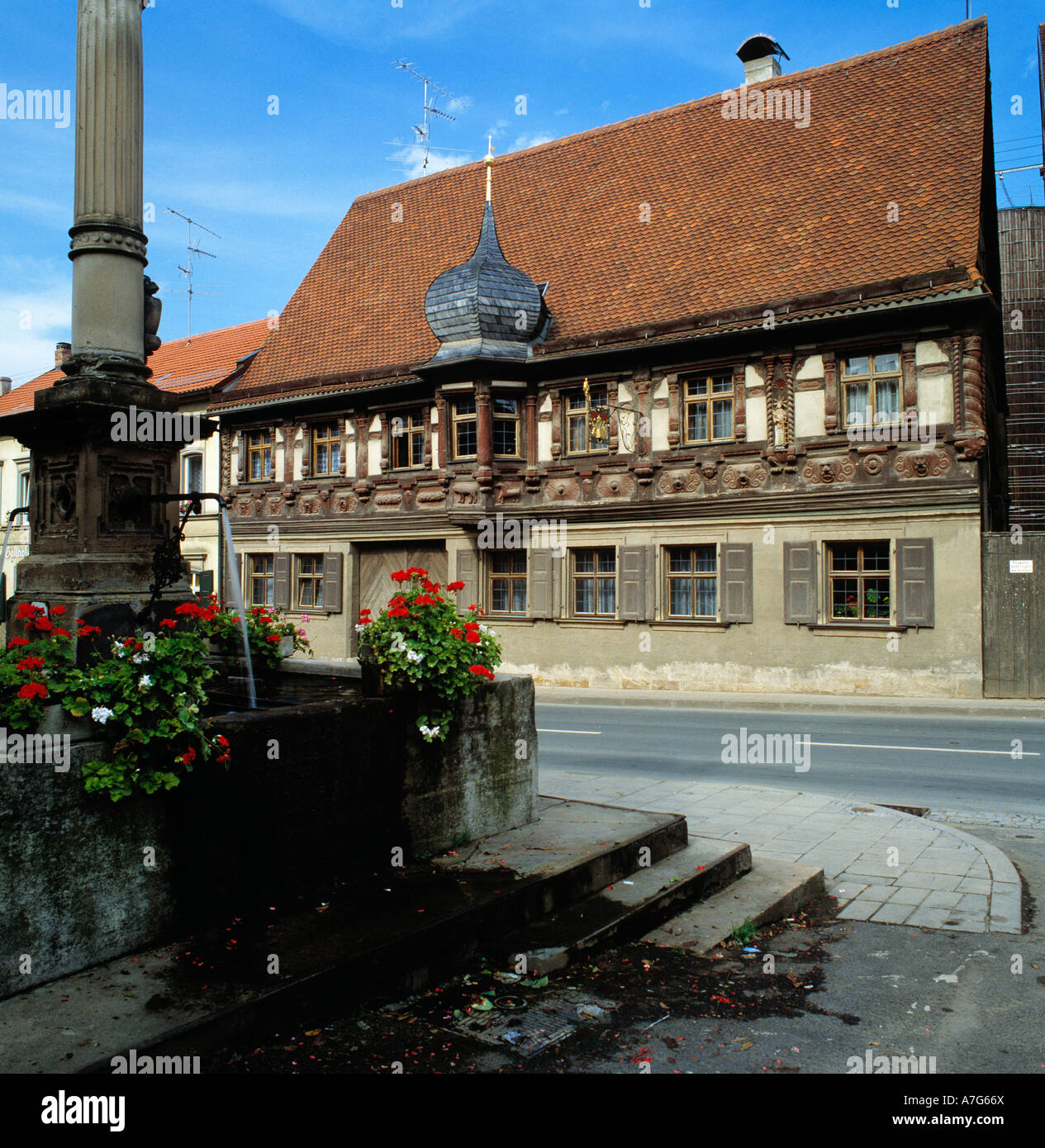 Dillingsches Haus, Zunfthaus der Brauer und Maelzer à Schesslitz, Fraenkische Suisse, Bayern, Oberfranken Banque D'Images