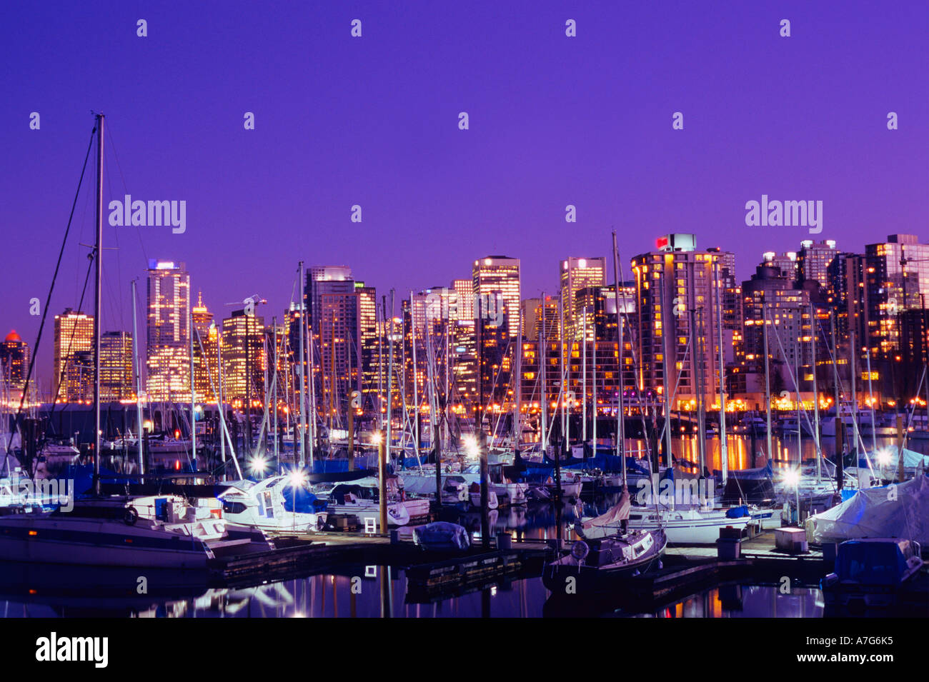 Coal Harbour, Vancouver, British Columbia, Canada Banque D'Images