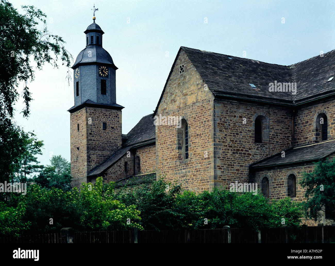 Dans Wahlsburg-Lippoldsberg Benediktinerinnenklosters des Klosterkirche, Weserbergland, Hessen Banque D'Images