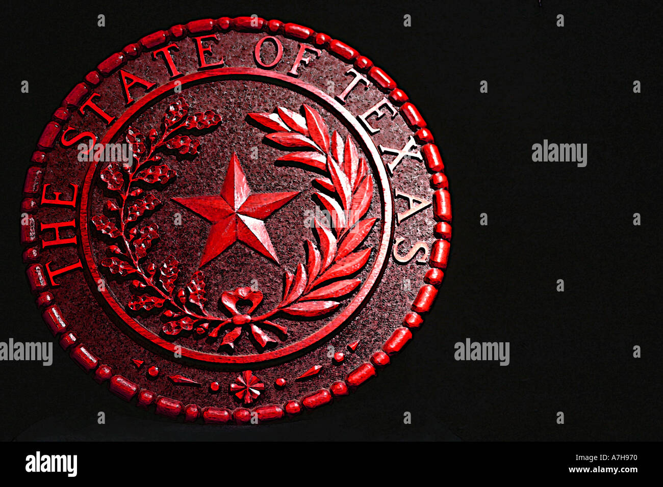 Le symbole de l'état de l'emblème de l'État du Texas Banque D'Images