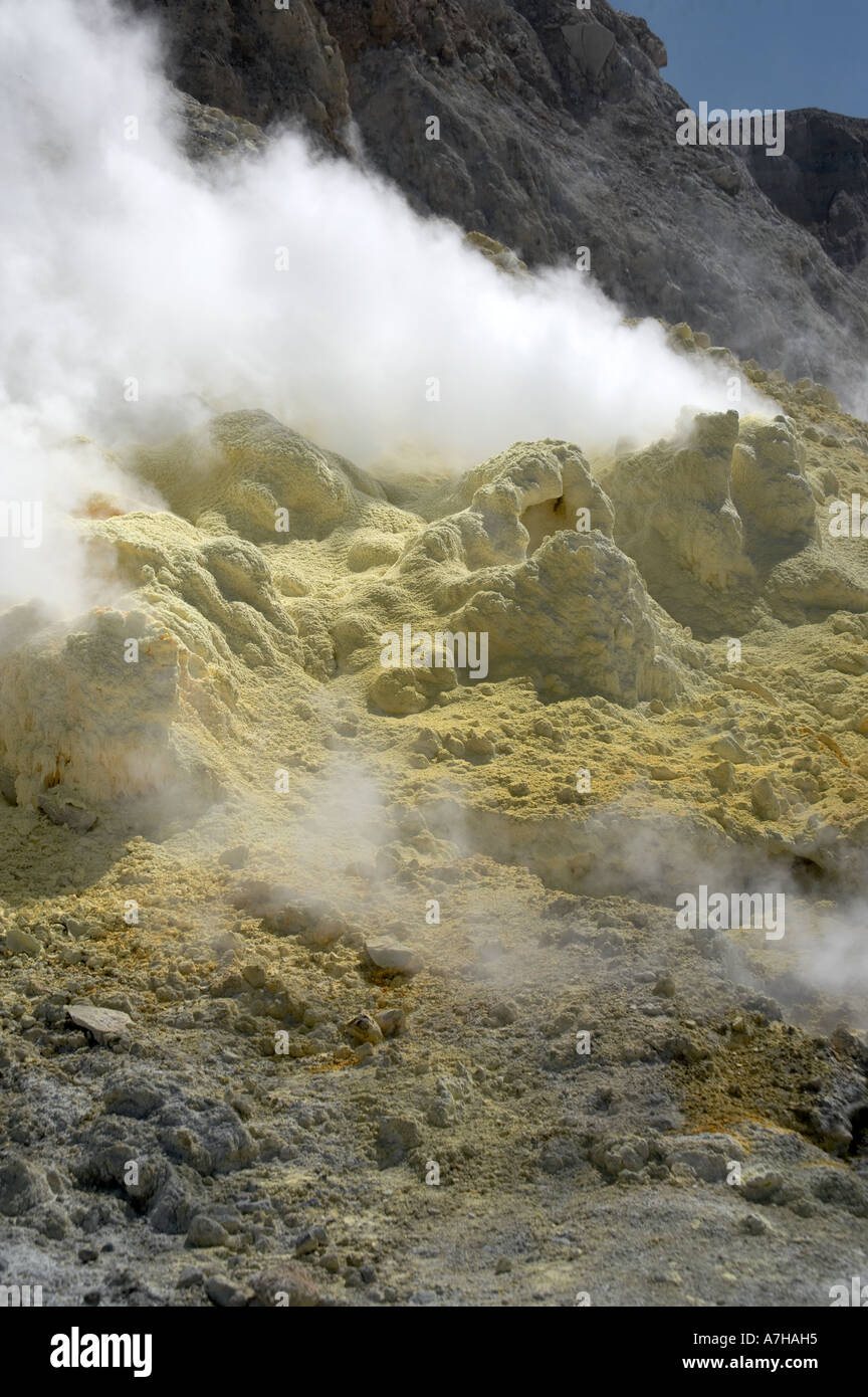 Un sol humide d'un volcan actif Banque D'Images