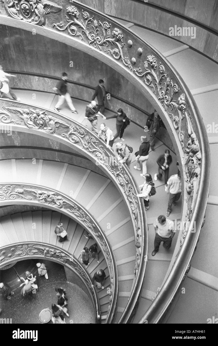 Italie Rome, Vatican Staircase Banque D'Images
