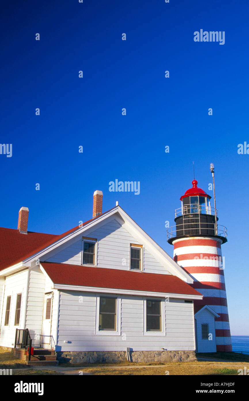 NA, USA, dans le Maine. Quoddy ouest près de phare Lubec. Banque D'Images