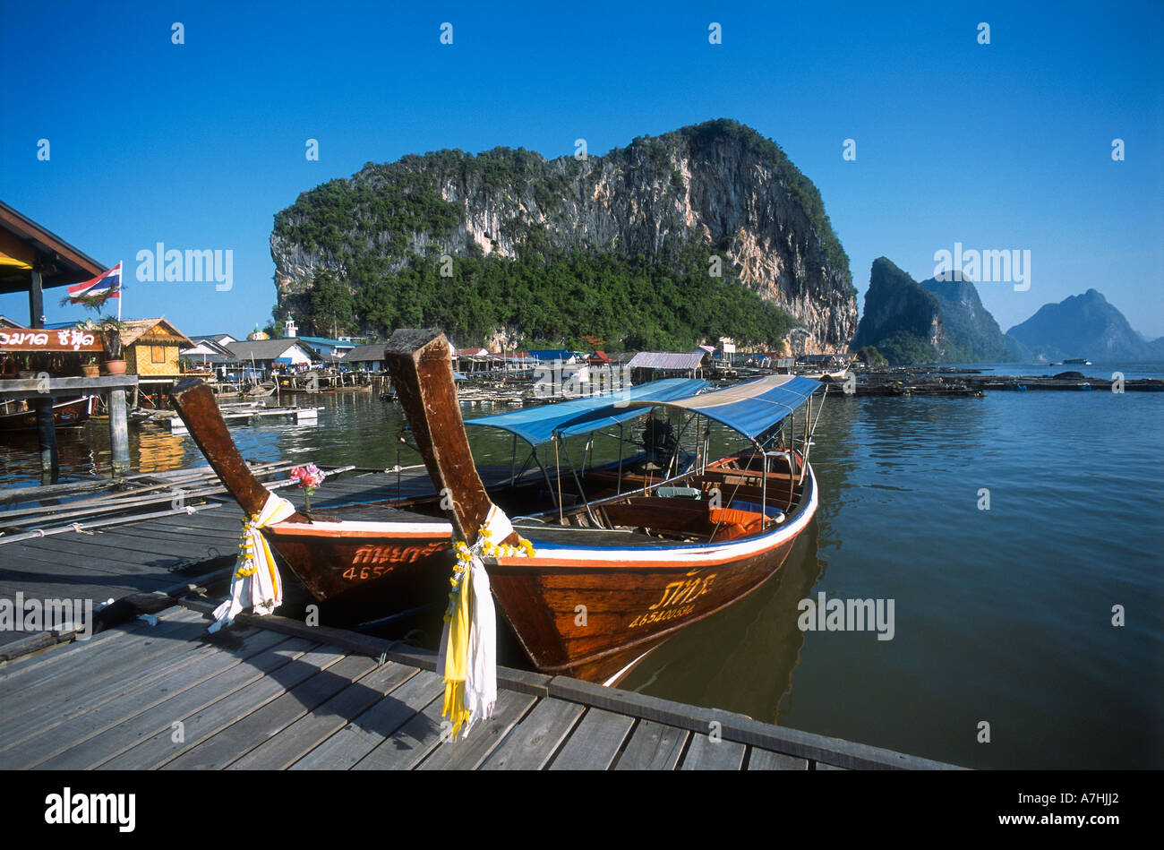 Parc national de Phangnga, Ko Panyi Island Banque D'Images