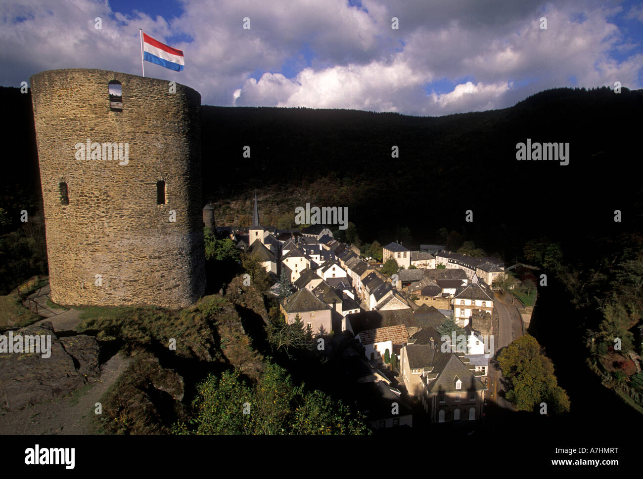 Château Esch sur sûre Diekirch Luxembourg Europe Banque D'Images