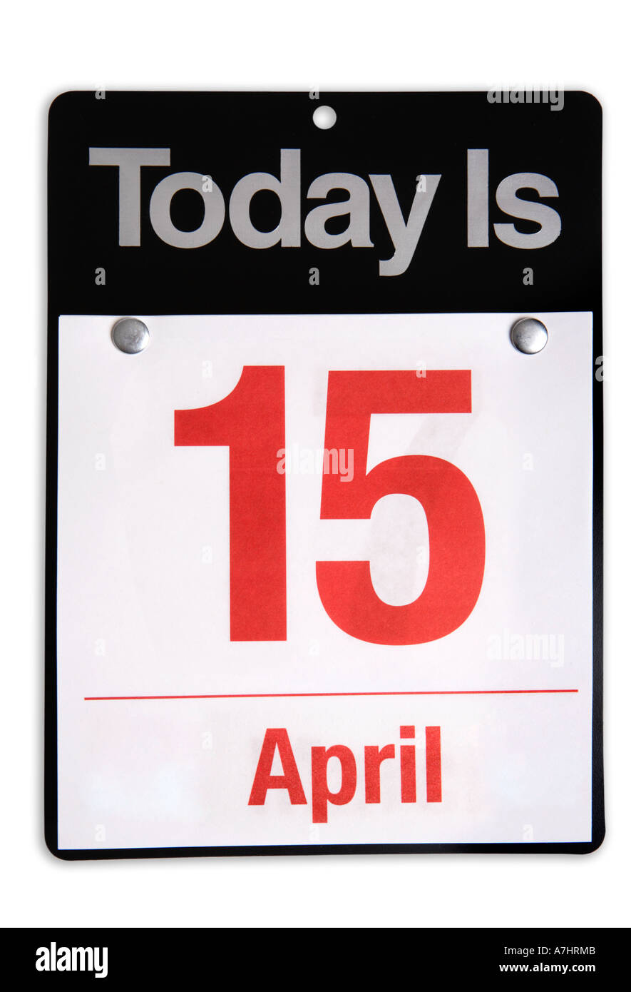15 avril Date limite d'impôt Banque D'Images