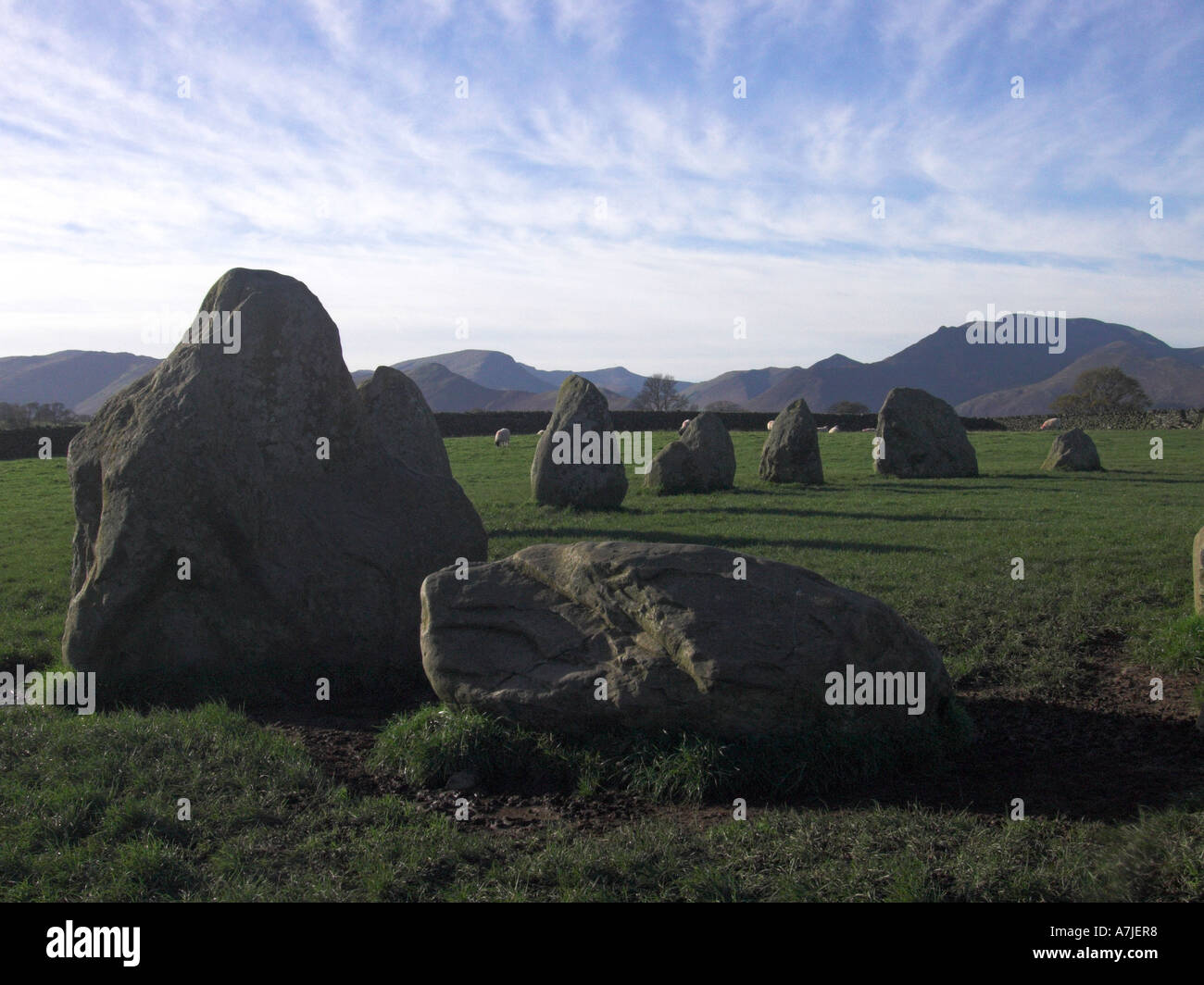 Cercle de pierres de Castlerigg dans le Lake District Banque D'Images