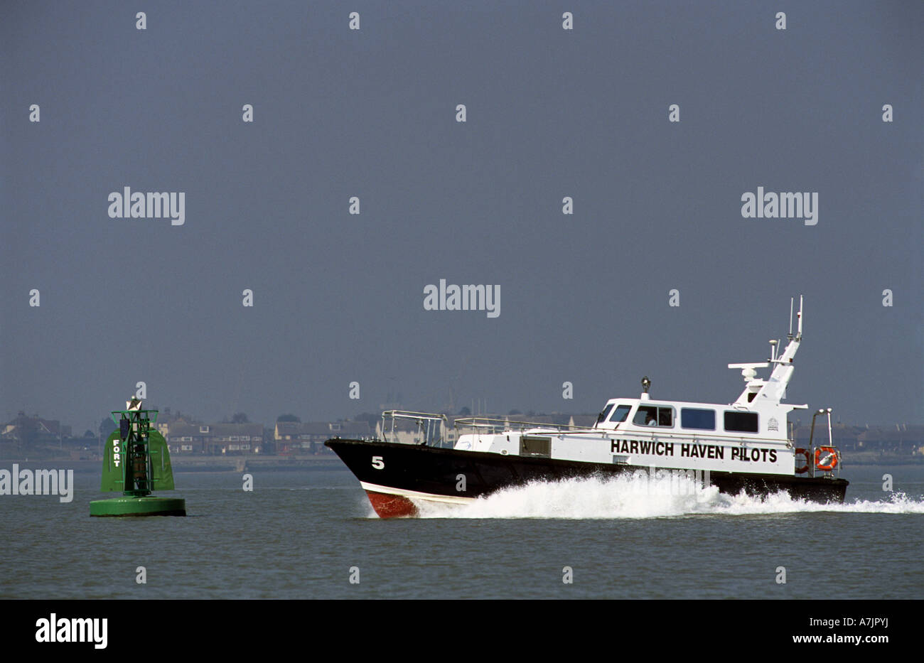 Harwich Haven bateau pilote, port de Felixstowe, Suffolk, UK. Banque D'Images