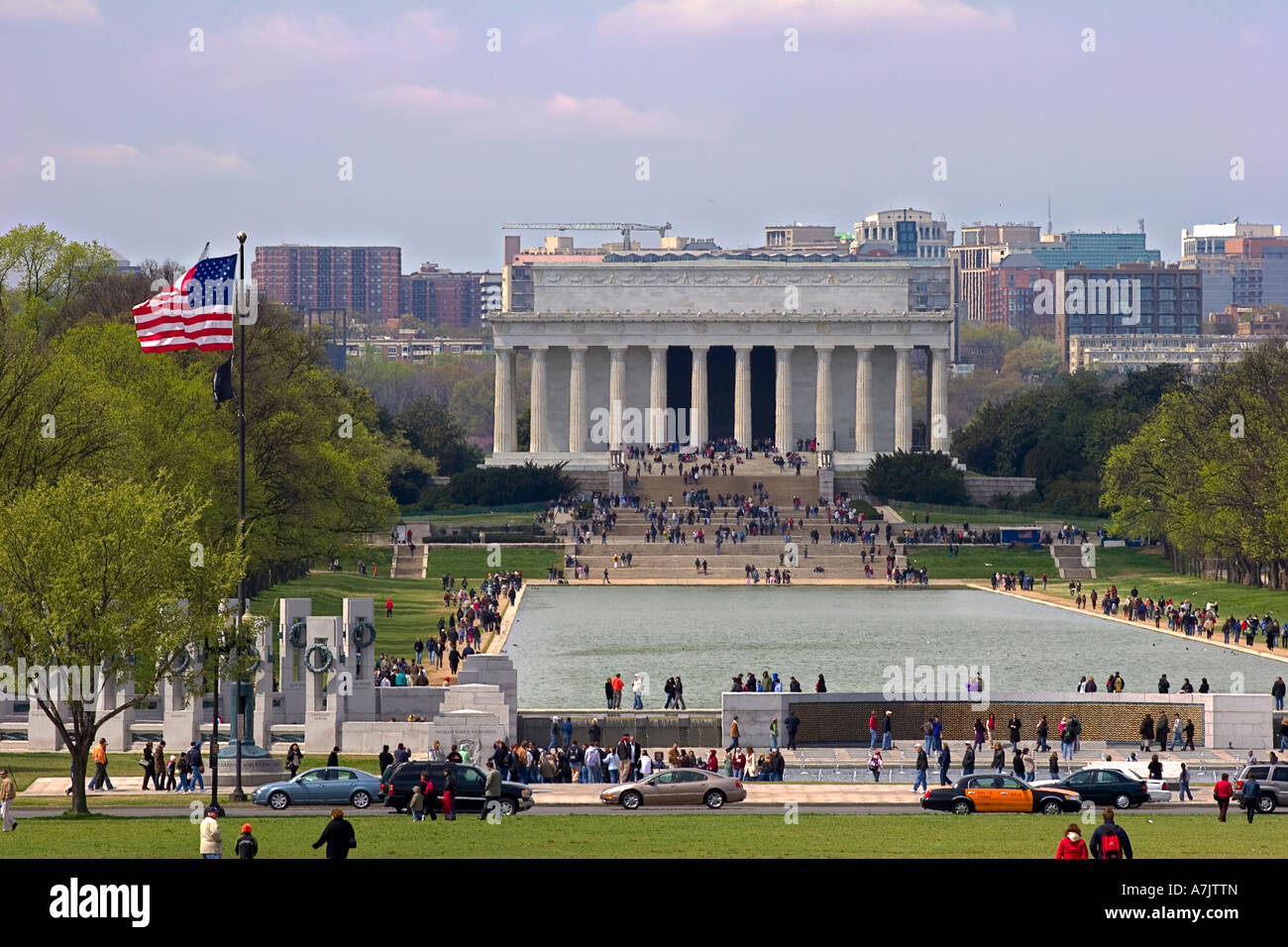 Lincoln Memorial et miroir d'eau, Washington DC Banque D'Images Lincoln Memorial et miroir d'eau, Washington DC Banque D'Images