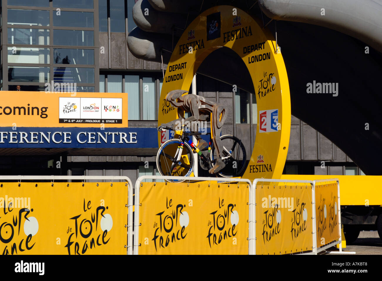 La promotion de la Tour de France à Londres. Banque D'Images