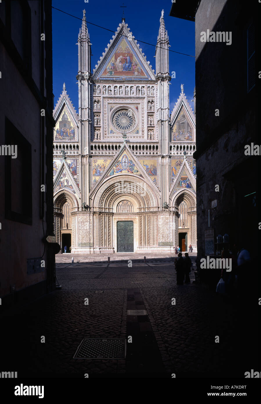 La Cathédrale d'Orvieto, Ombrie, 1290. Architecte : Arnolfo di Cambio Banque D'Images