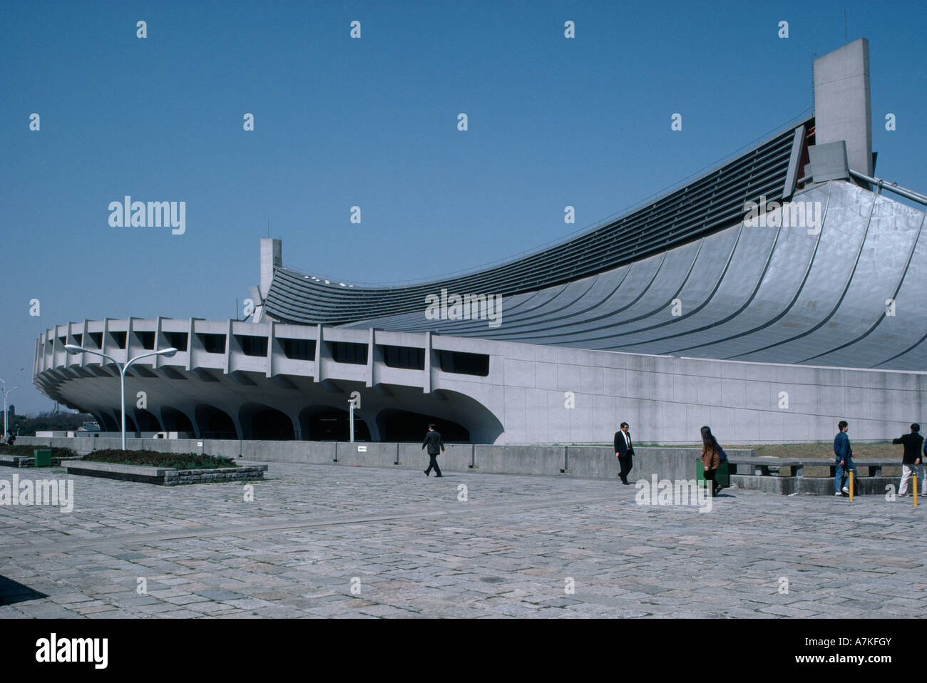 Gymnase National de Yoyogi, Sports Olympiques Arena, Tokyo, Japon. Architecte : Kenzo Tange Banque D'Images