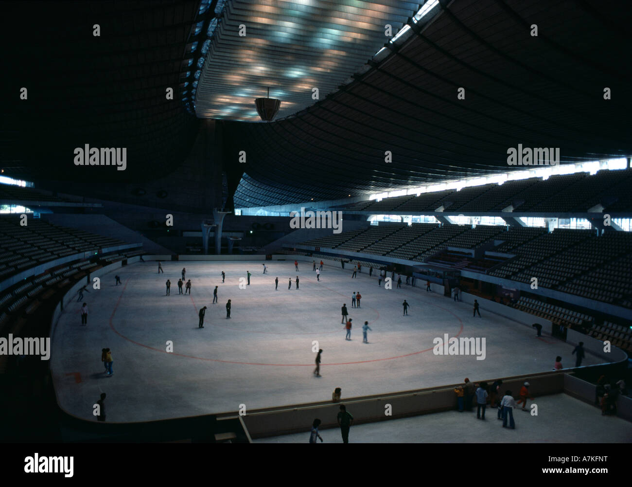Gymnase National de Yoyogi, Sports Olympiques Arena, Tokyo, Japon. Architecte : Kenzo Tange Banque D'Images