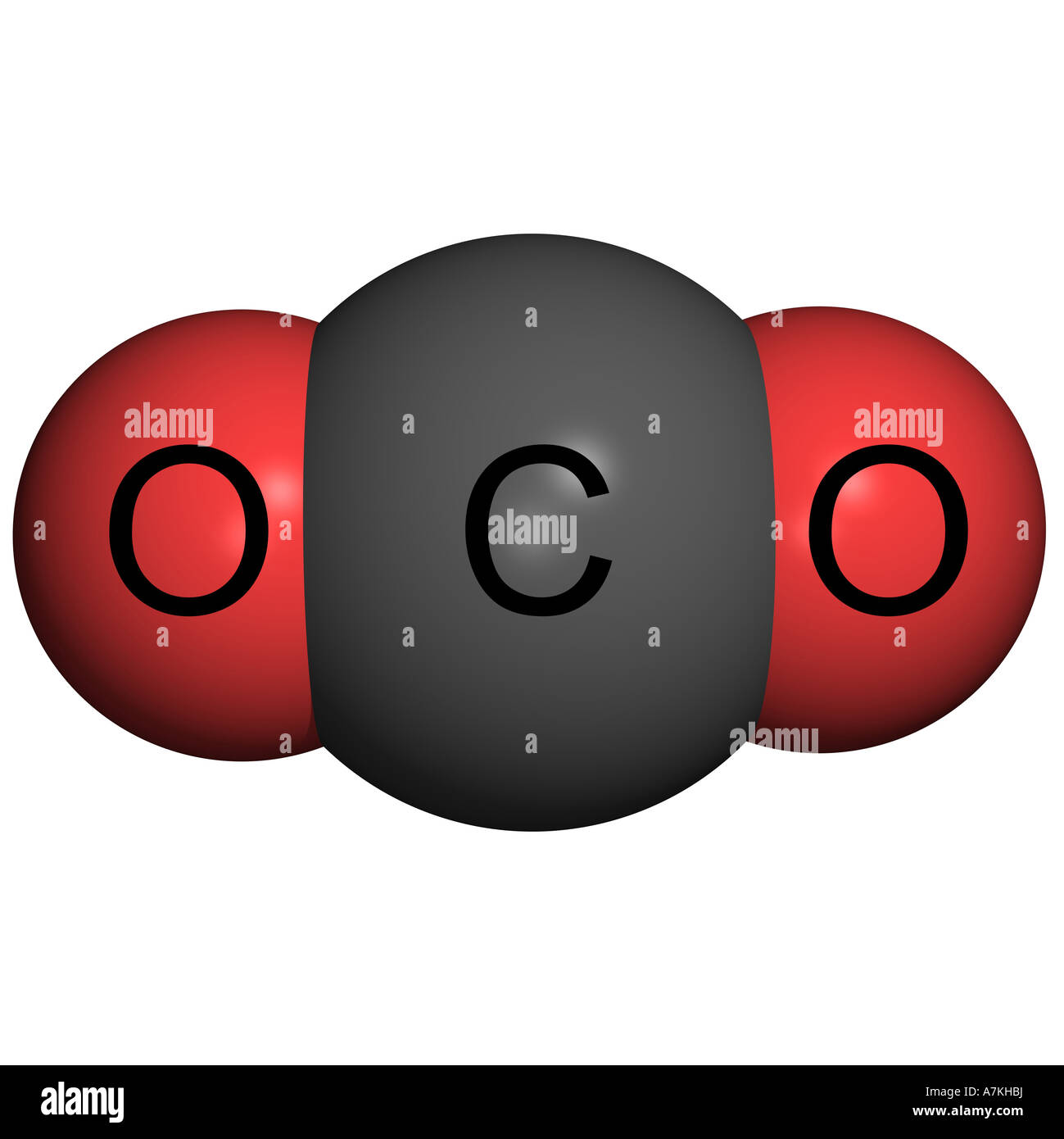 La molécule de dioxyde de carbone Banque D'Images