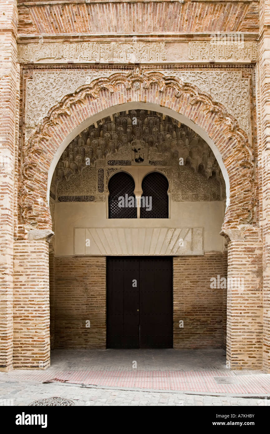 Nasride reste arch entrée de la médina le Corral del Carbon Grenade Espagne Banque D'Images