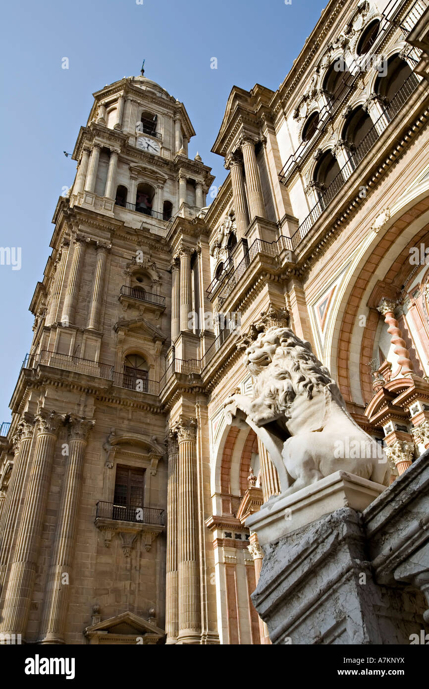 Cathédrale Malaga Espagne Banque D'Images