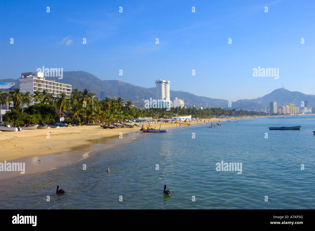 La baie d'Acapulco dans l'Etat de Guerrero, Mexique Banque D'Images