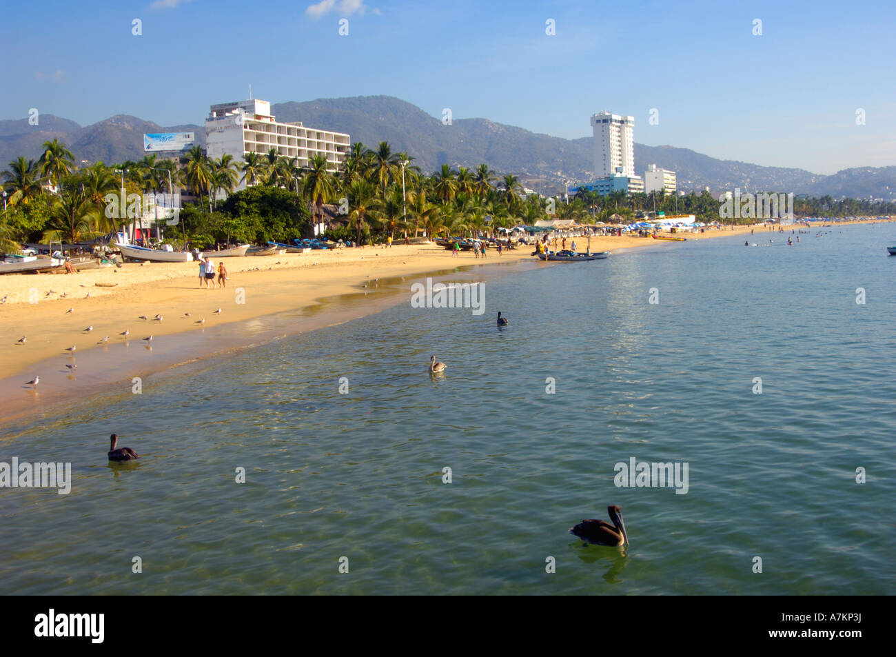 La baie d'Acapulco dans l'Etat de Guerrero, Mexique Banque D'Images