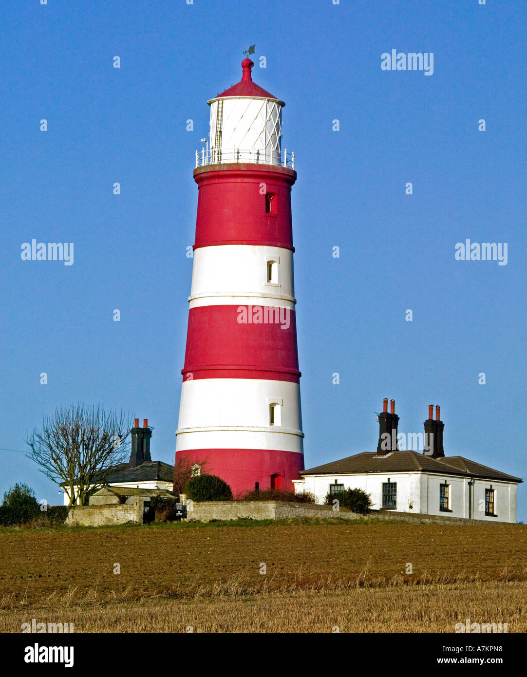 Happisburgh phare Norfolk. Banque D'Images