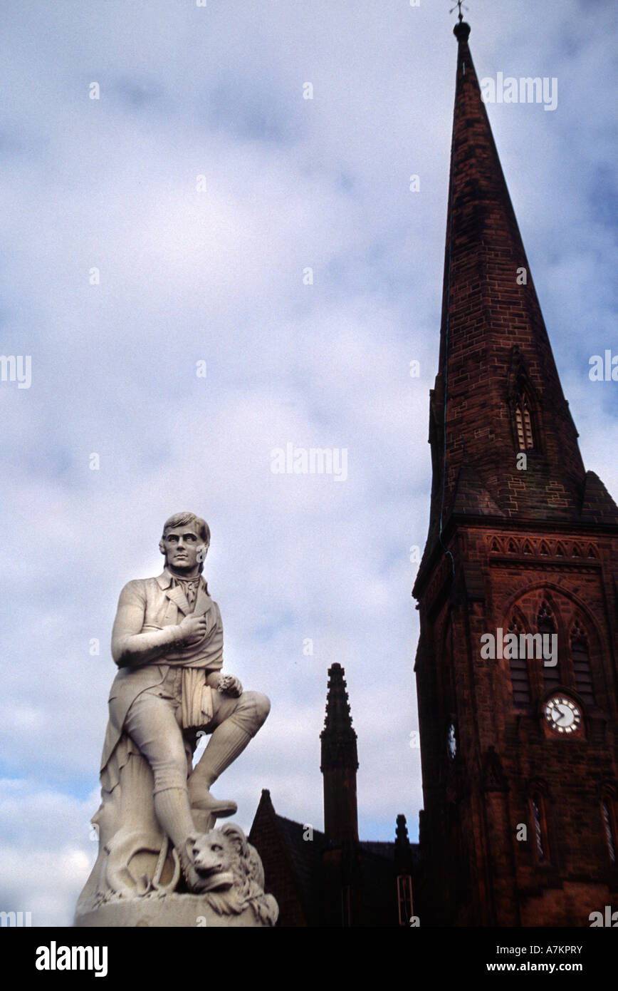 Dumfries Scotland Burns Statue Banque D'Images