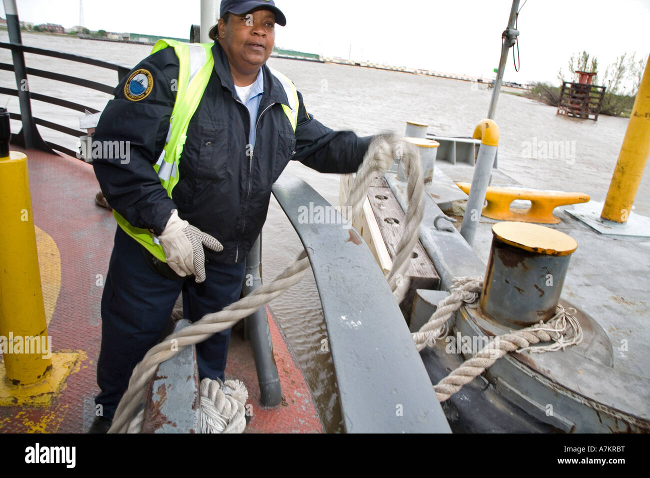 La Nouvelle Orléans Travailleur Ferry Banque D'Images