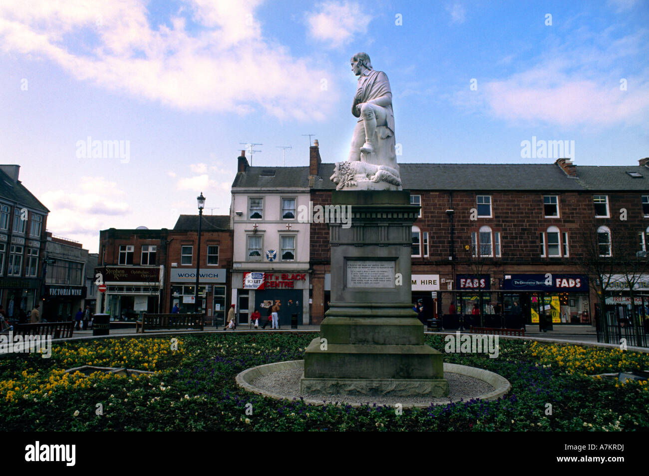 Burns Statue Dumfries Scotland Banque D'Images