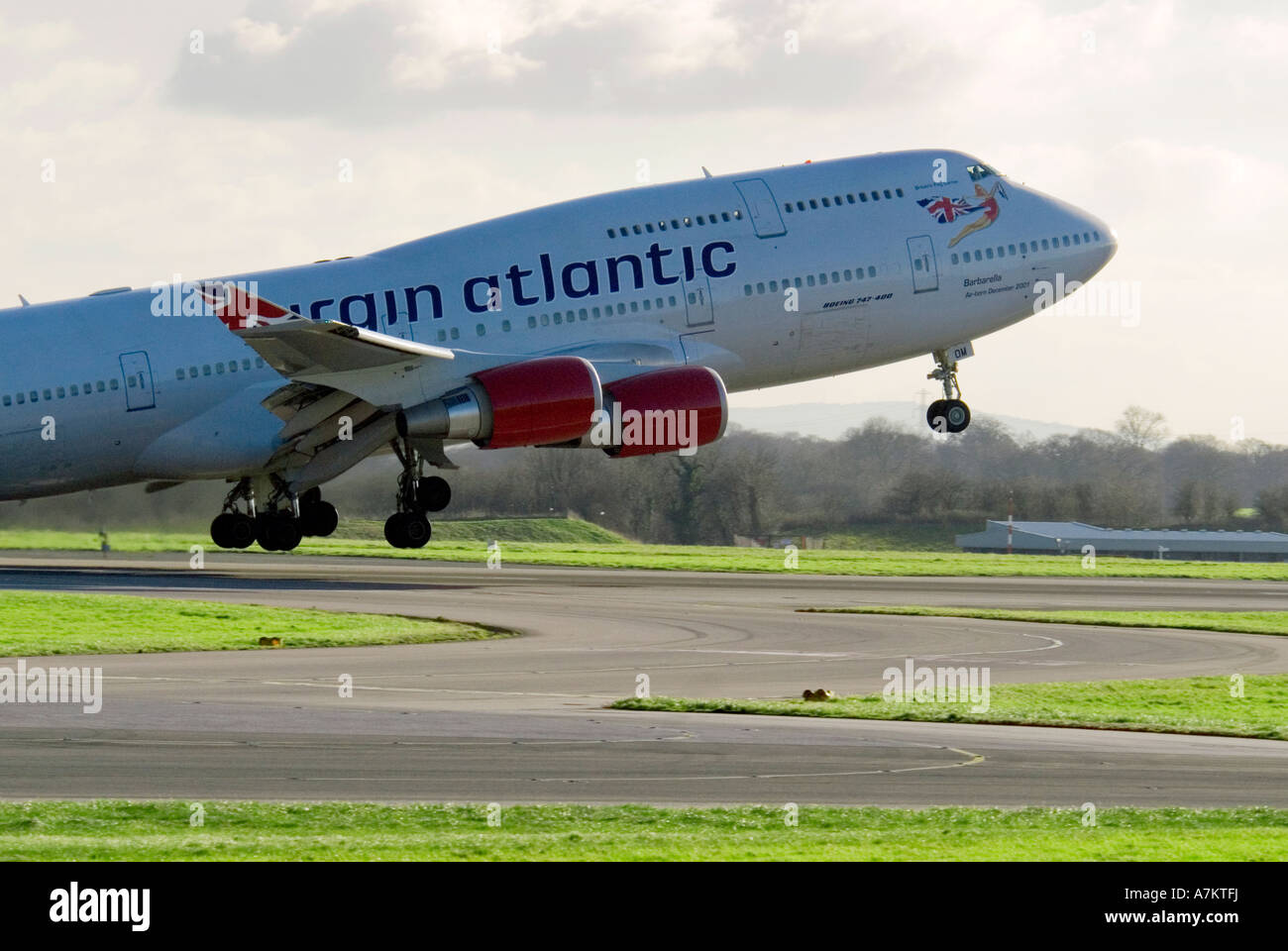 Le Boeing 747 de Virgin Atlantic 400 Photo taking off Banque D'Images