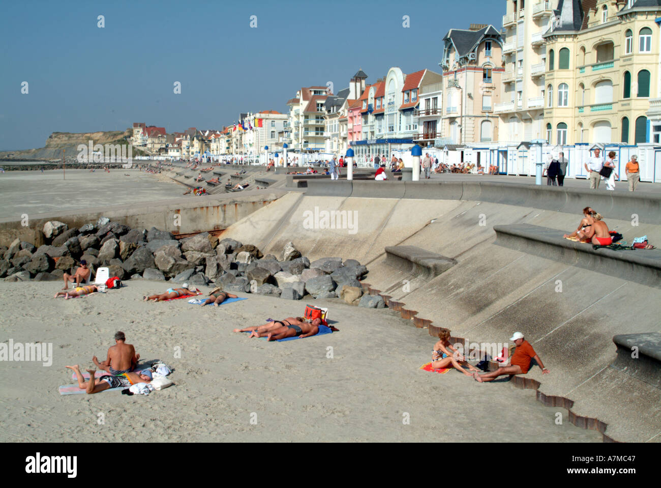 Le Soleil Sur La Plage à Wimereux Près De Boulogne Sur Mer