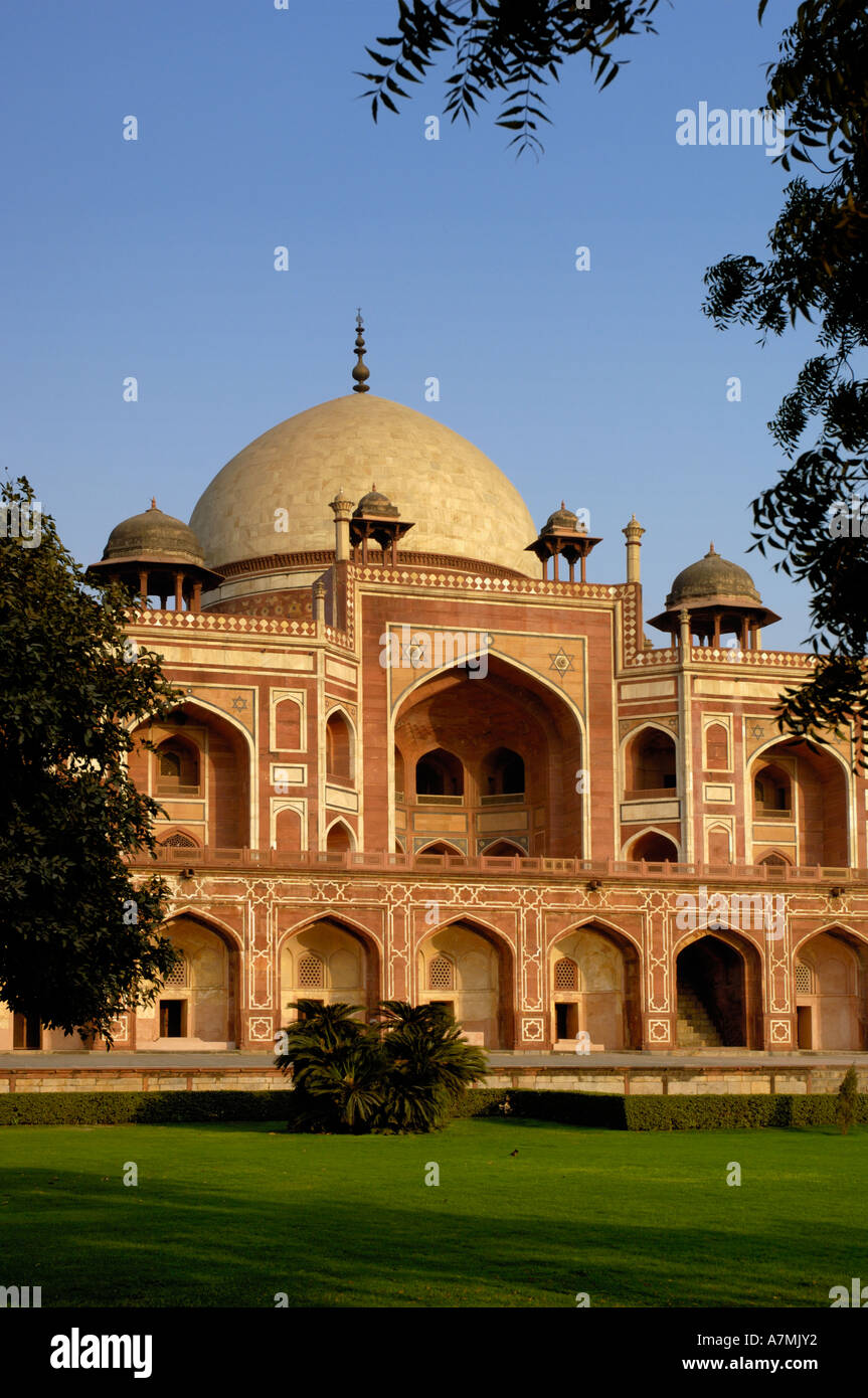 16e siècle grand empereur moghol Humayuns tomb New Delhi Inde Banque D'Images