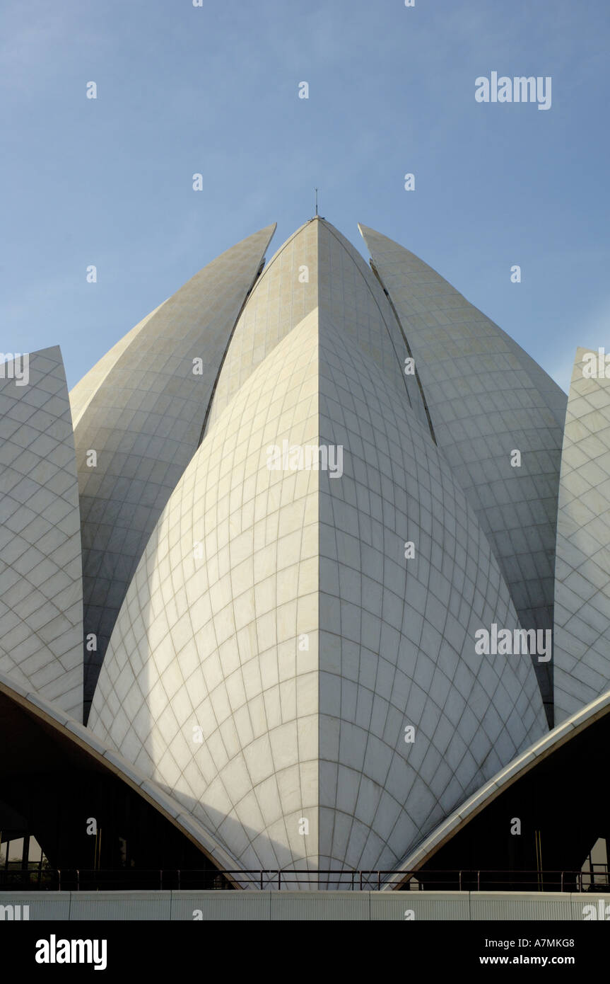 Temple de Bahai ou temple du lotus à New Delhi Inde Banque D'Images