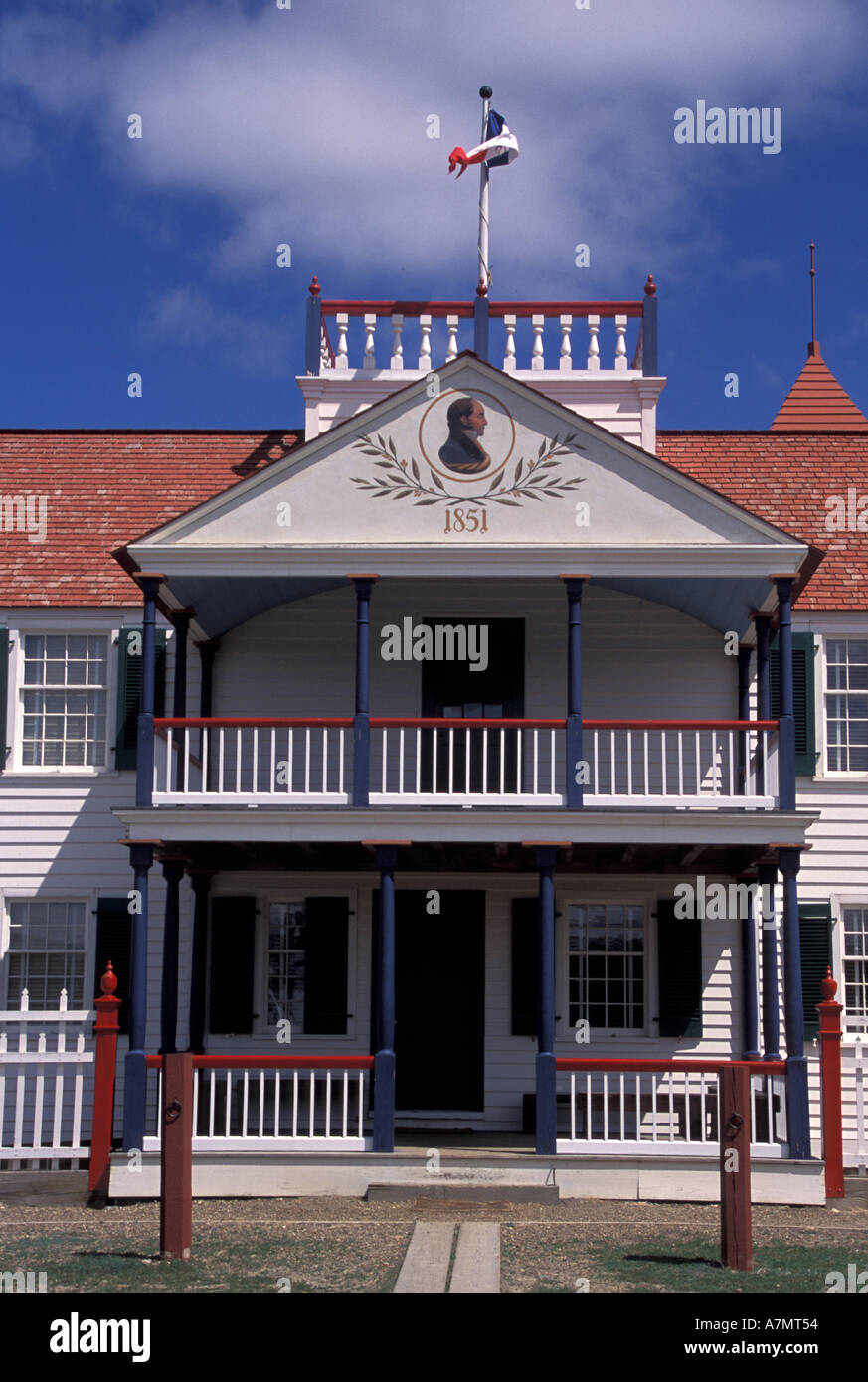 USA, ND, Lewis et Clark Trail, Williston, La Maison bourgeoise, Fort Union Trading Post National Historic Site, Commerce de la fourrure Banque D'Images