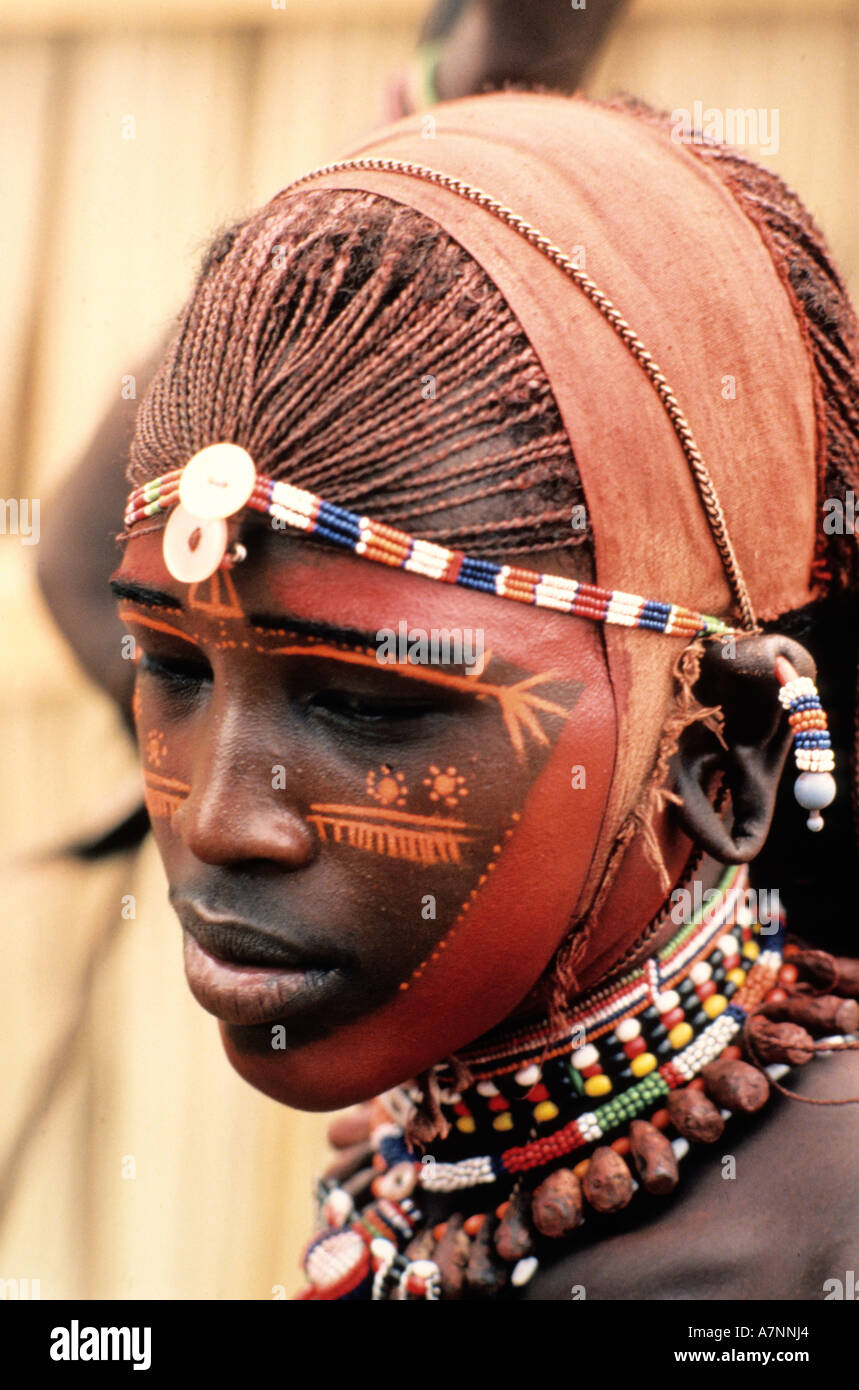 Au Kenya, le Parc National de Masai Mara, tribu Masai Banque D'Images