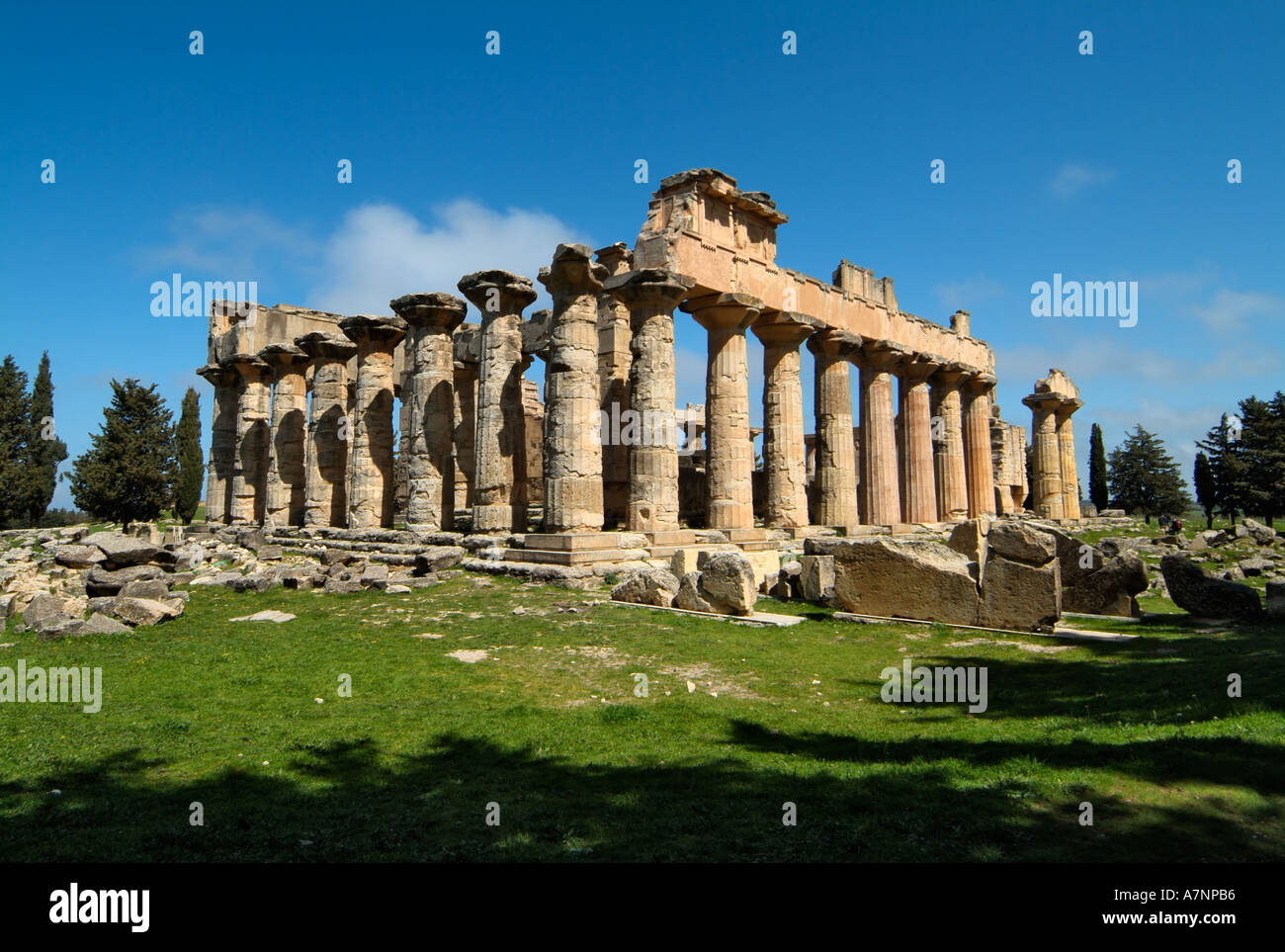 Temple de Zeus, Cyrène, Grec / Roman ruins, Libye Banque D'Images